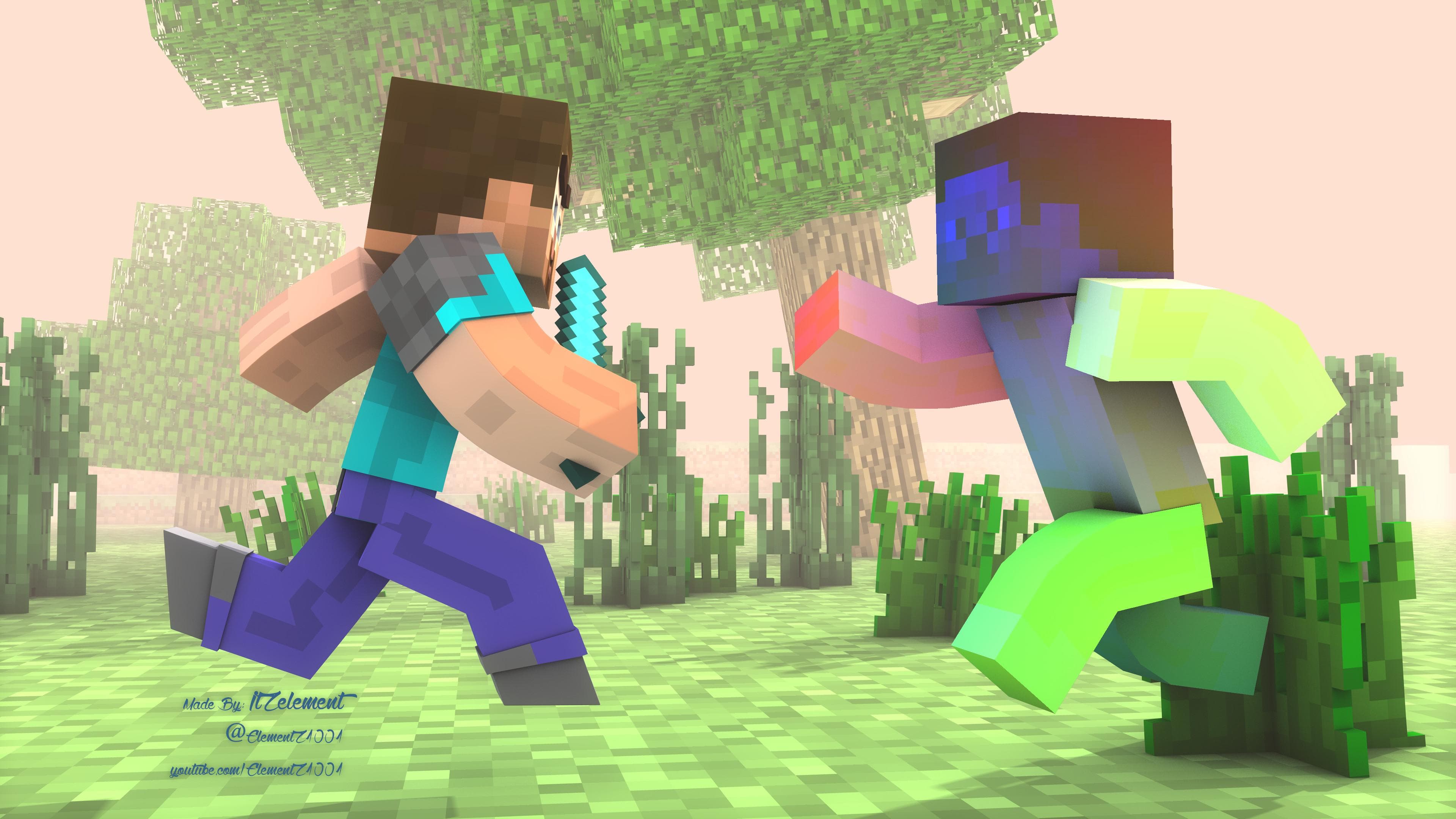 Player vs Herobrine.